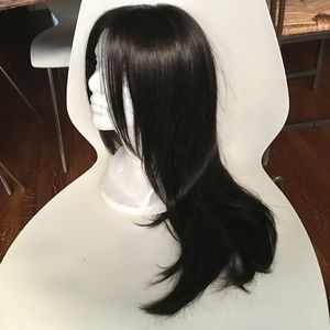 Jon Renau Zara Long Layered Wg Brunette Dark Brown w/ Stand - NEW